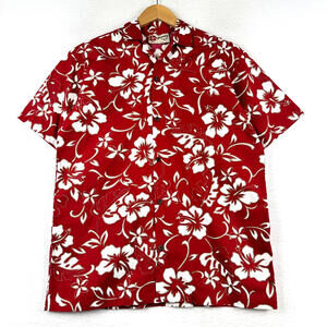 Hilo Hattie The Hawaiian Original Men's XL Red AOP Floral Short Sleeve Shirt